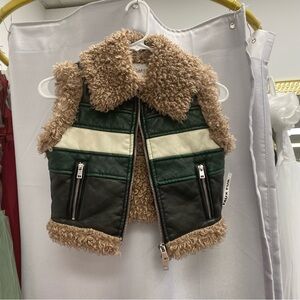 Cozy Kids Faux Fur and Leather Vest